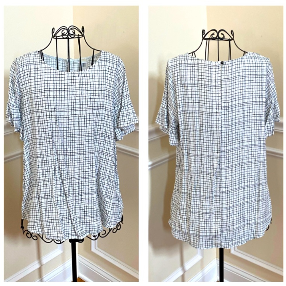 NWT Flamingo Ruffle Sleeve Pullover Blouse